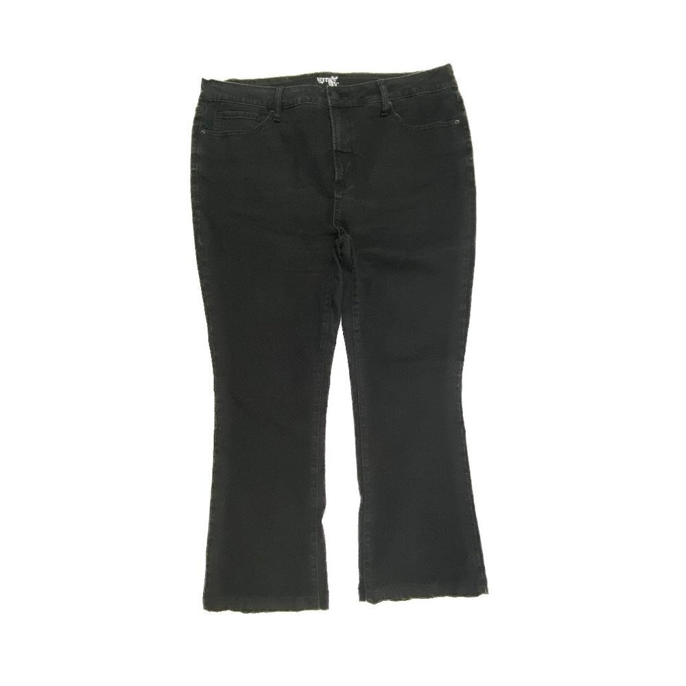 Terra & Sky Bootcut Women's size 16WP Black Denim jeans‎